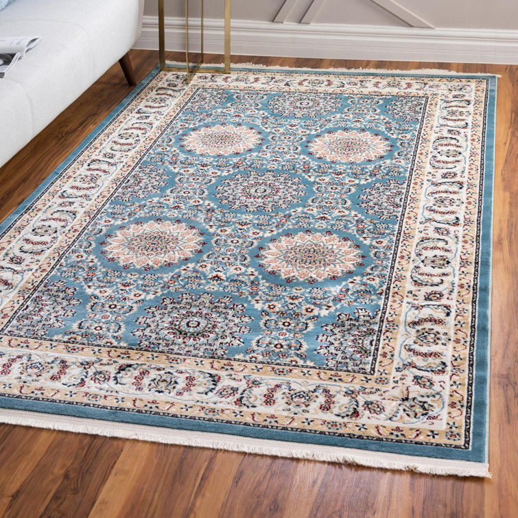 Tapis bleu floral Jackson