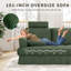Modern Oversized 261Cm Sectional L-Shaped Corduroy Compression Sofa With Storage Pockets-1375116101