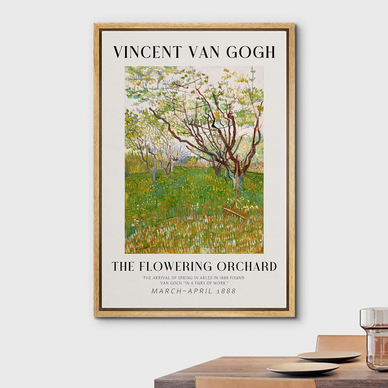 Reproduction d'art classique encadrée sur toile par Vincent Van Gogh, H 36 po x l 24 po x P 1,5 po, Naturel