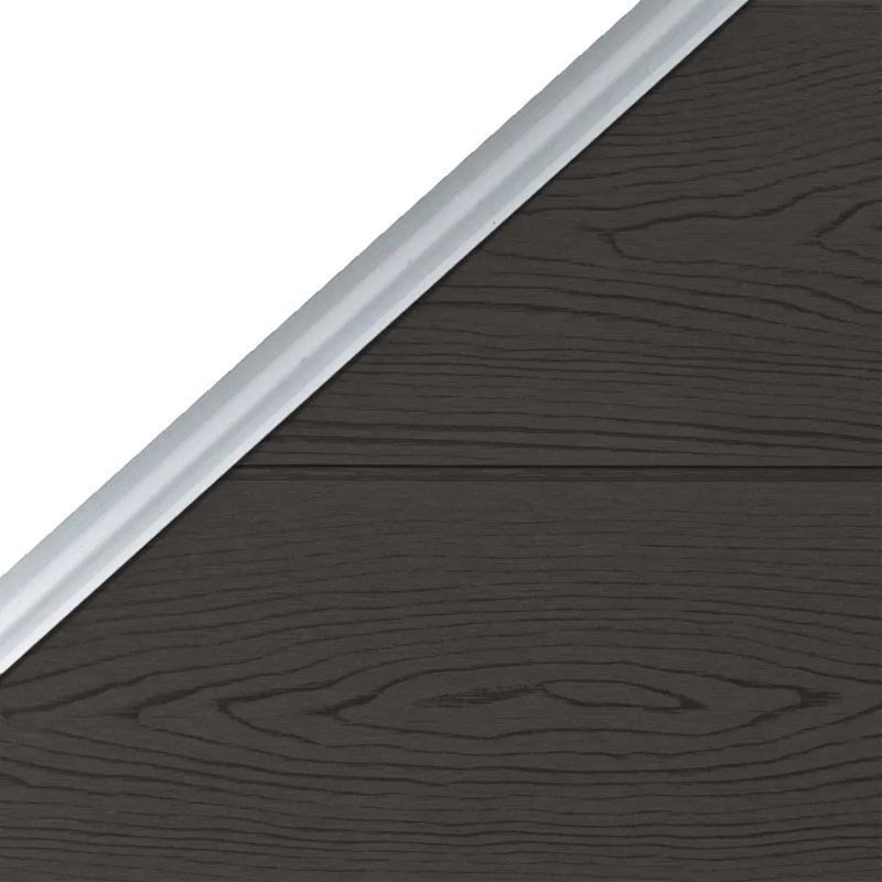 Louanne Fence Panel WPC 95x(105-180) cm Black