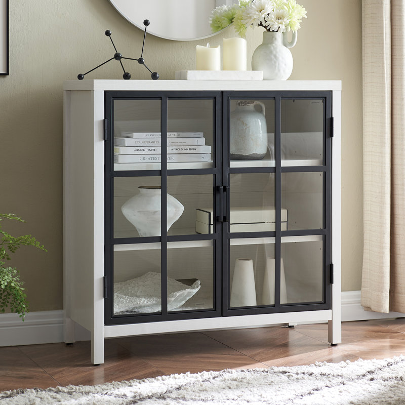Adamariz 2 - Door Rectangle Accent Cabinet, White