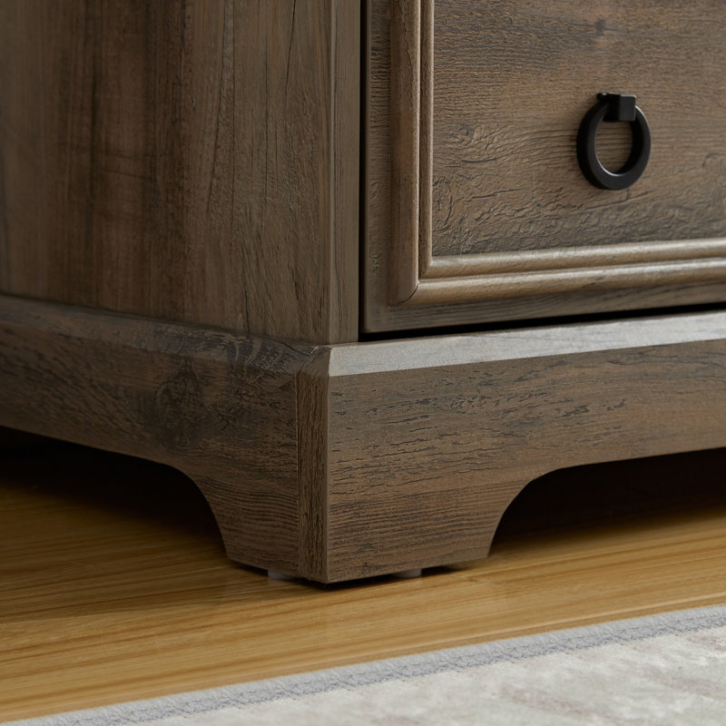 Commode de rangement moderne pour la chambre à coucher - 6 tiroirs, surmatelas, 6 grands espaces de rangement gris délavé, construction,