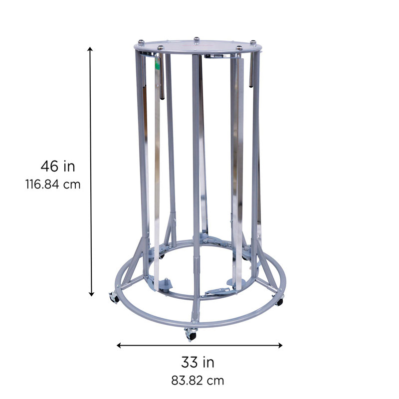 Angeles 5-Roll Steel Mobile Paper Rack with Lockable Casters