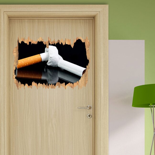 Zigarette mit Knoten Dont Smoke Wandaufkleber