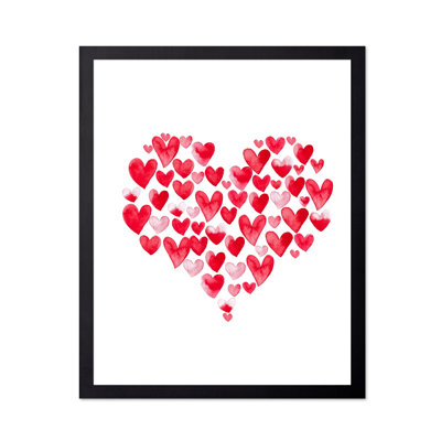 Watercolor Hearts No1
