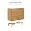 Commode Mid-Century moderne avec 3 tiroirs et poignées en métal