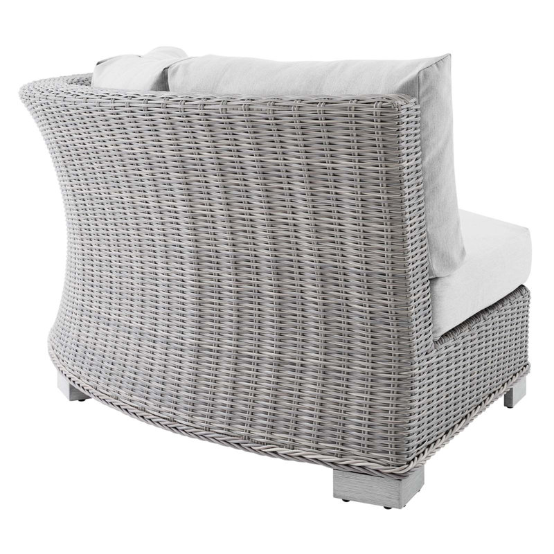 Chaise de coin d'extérieur Conway Sunbrella, Gris