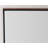 Black Metal & Dark Mahogany Wood Shelf Mirror