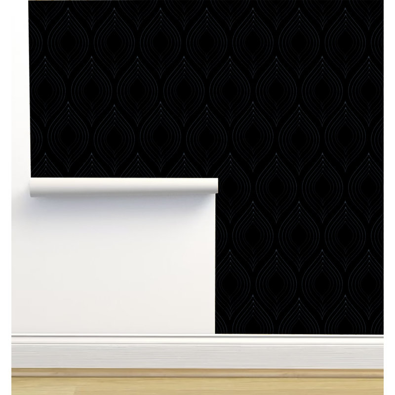 Rouleau de papier peint auto-adhésif texture L 6 pi x l 24 po Monor Designs, Noir