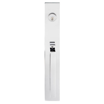 Viaggio Quadrato One-Piece Handleset With D Grip And Circolo Rosette With Quadrato Knob