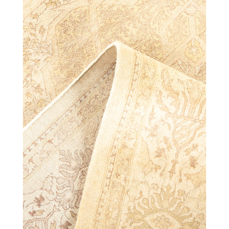 Tapis unique en laine noué à la main 8 pi 2 po x 10 pi 4 po nouvel âge Ohlone