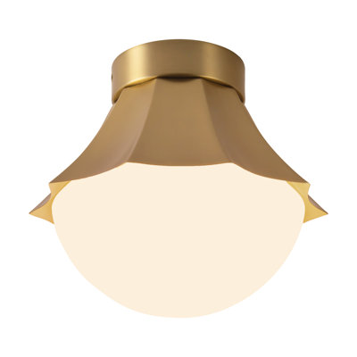 Kaiser Shelton 12-in Semi-Flush Mount with Matte Opal Glass