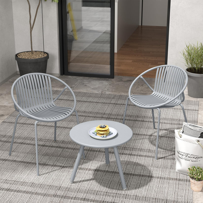 Patio Dining Set with, Gray