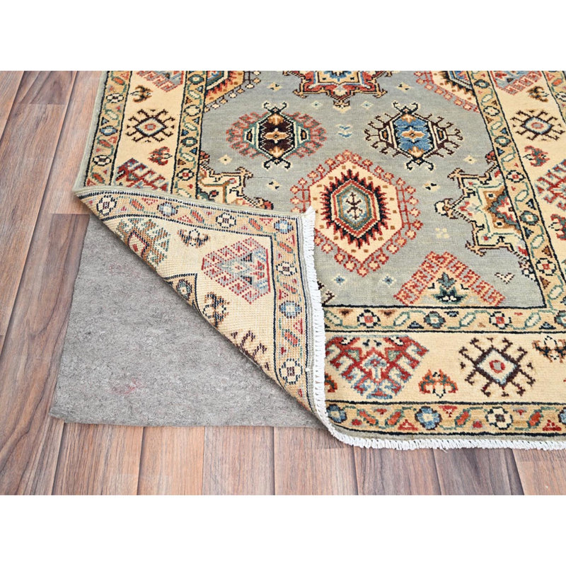 Qiwen One-of-a-Kind 2'10" X 4'7" New Age Wool Area Rug Gray