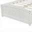 Lit plateforme simple avec rangement en bois massif blanc pur pour la chambre à coucher, style intemporel minimaliste avec deux tiroirs de rangement sous le lit
