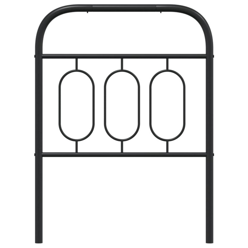 Vidaxl Metal Replace Headboard, 100cm H x 80cm W x 3cm D, Black