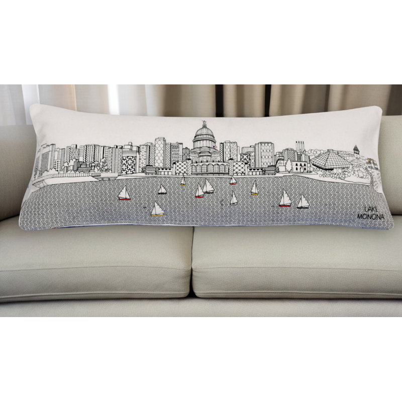 Coussin 14 po x 35 po Madison, Crème