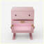 Table de bout robot 20,7 "de large avec DEL rose avec tiroir rotatif à 360 °, table de bout moderne pour la chambre à coucher-129160774