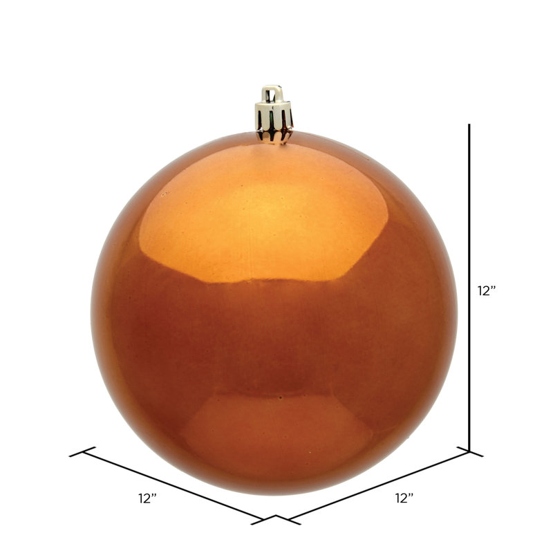 Décoration de boule décorative des Fêtes, H 12 po x l 12 po x P 12 po, Cuivre brillant