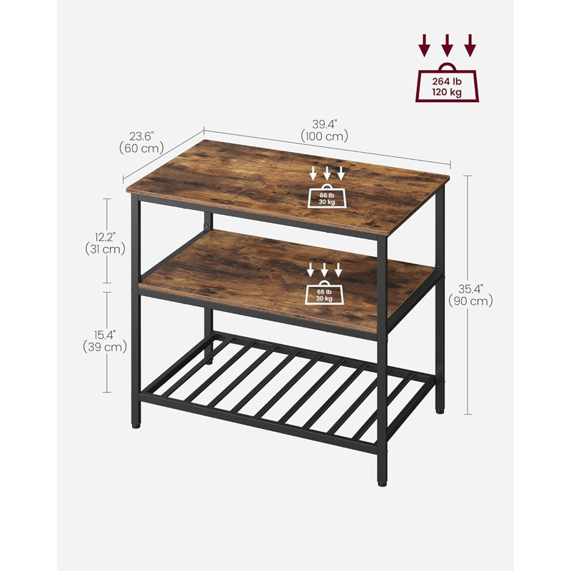 Allbaugh Wood Kitchen Island