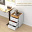 Armoire de rangement pour bureau à 3 tiroirs, tiroir de bureau sur roulettes avec plateau amovible, support d'imprimante sous le bureau avec rangement-1653963224