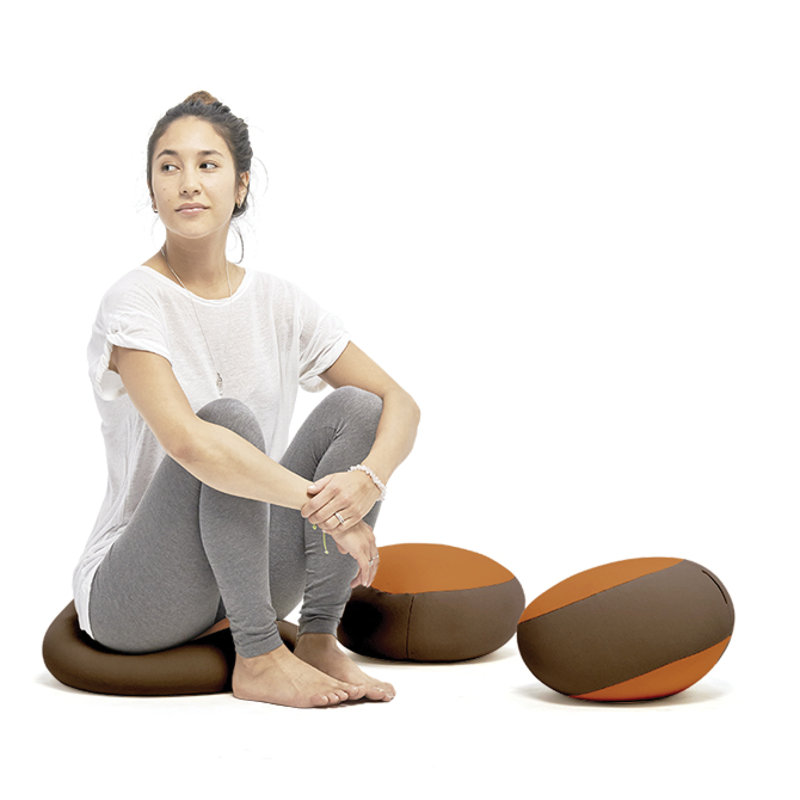 Ringo Refillable Bean Bag Lounger, Brown/Orange