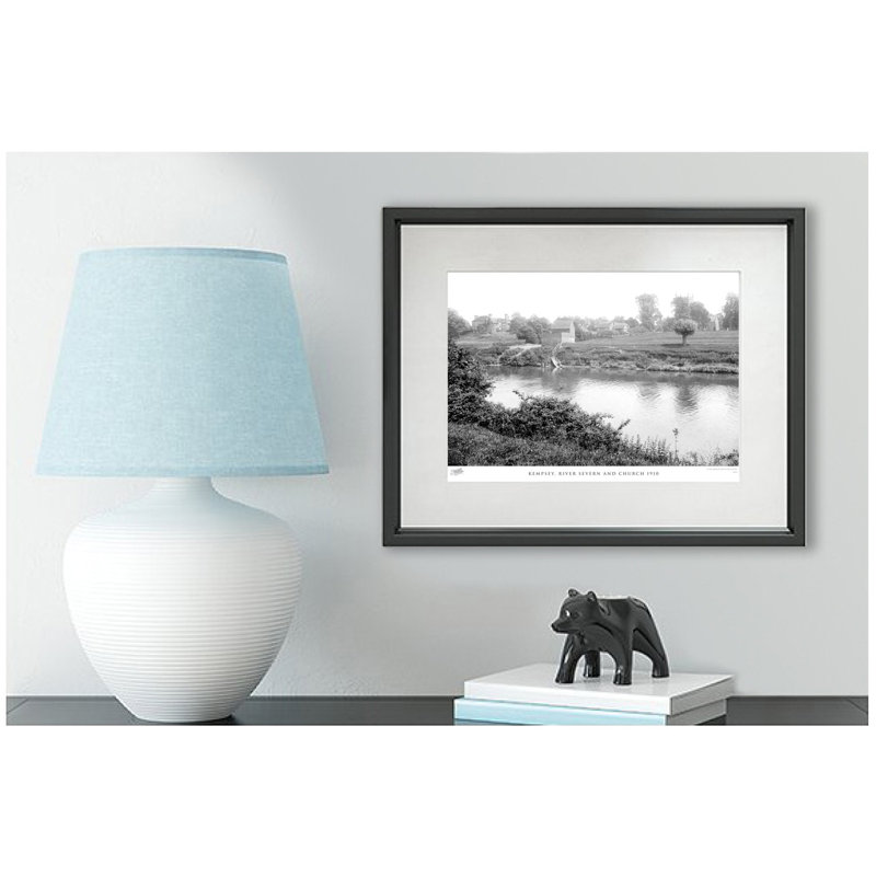 Kempsey, River Severn And Church 1910 - Single Picture Frame Print, 40cm H x 50cm W x 2.3cm D