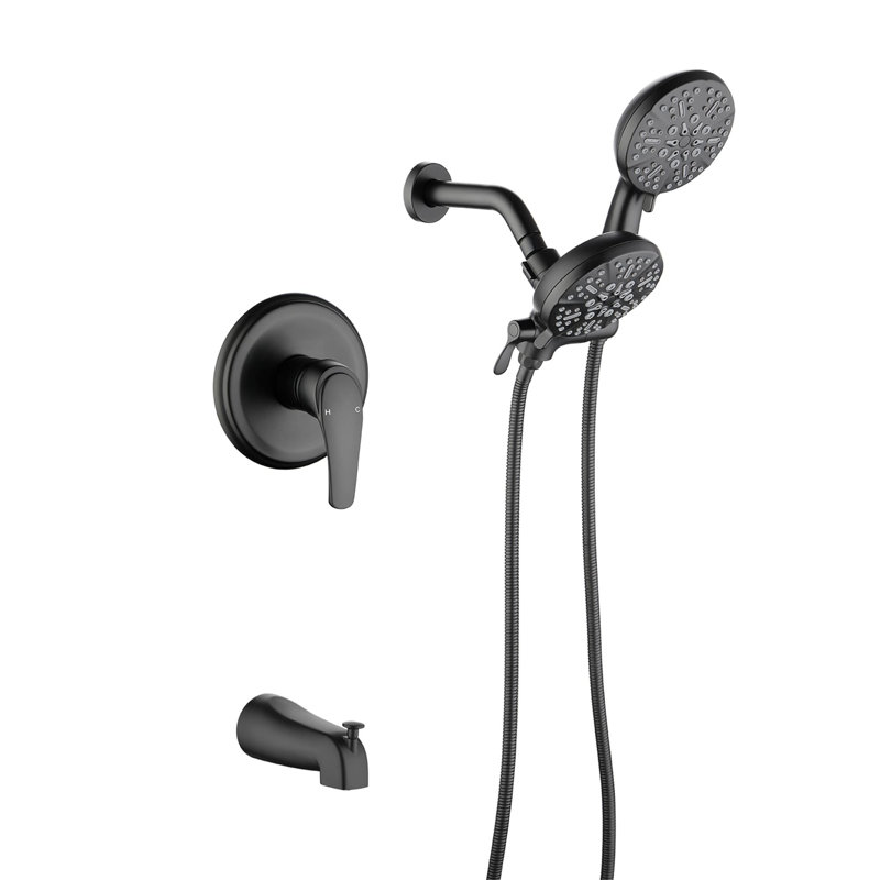 All-In-One Kit with Rough in-Valve, Matte Black