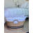 Oval Abaca Moses Striped Storage Basket with Handles