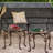Kd Cast Aluminum Outdoor Table Of 2 - 18" Square Weathered Copper Tabletop With Curly Legs And Classic Woven For Garden End Tables H Antique