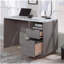 Bureau moderne avec 2 tiroirs spacieux, finition gris moyen