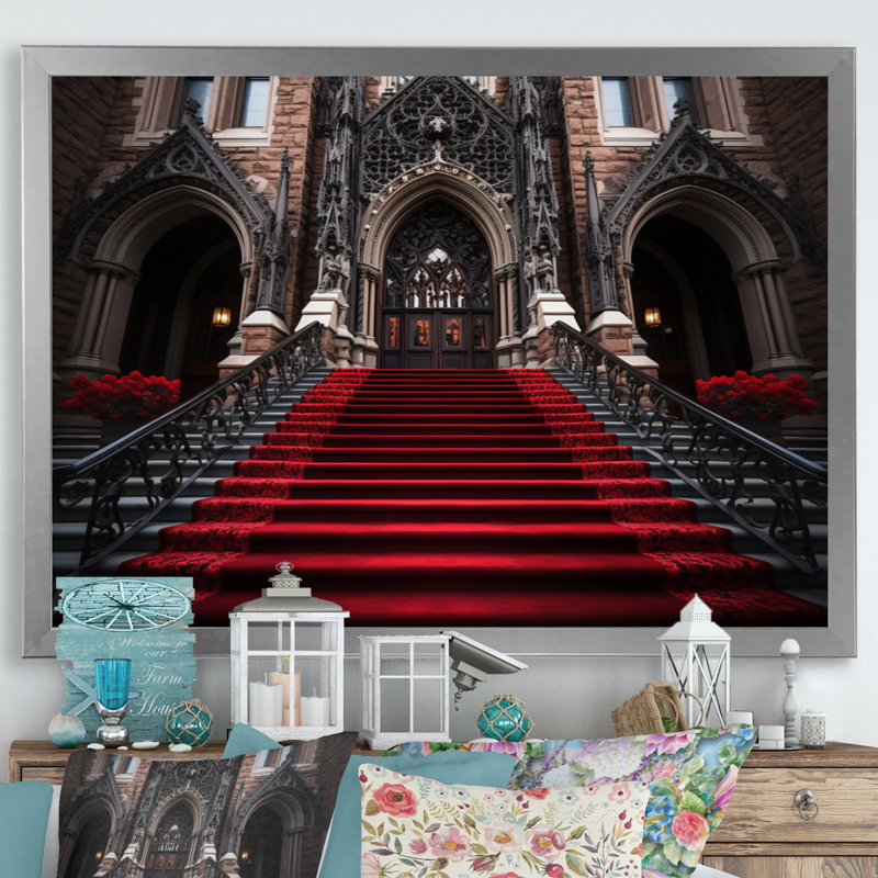 Church Geonmetric Grace II, reproduction d'art sur toile, H 34 po x l 44 po x P 1,5 po, Cadre simple argenté