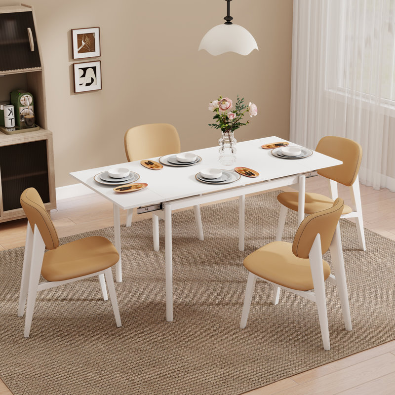 Extendable Metal Base Dining Table