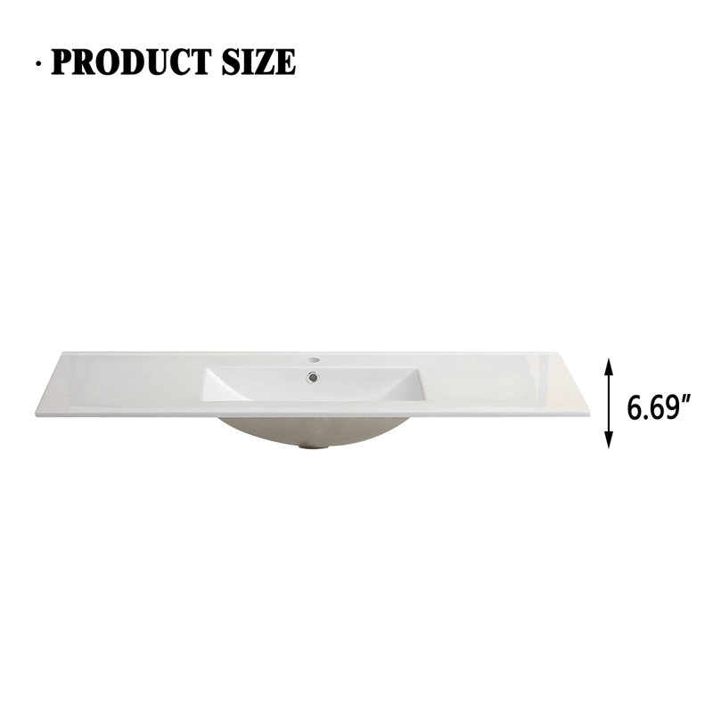 48" Bathroom Vanity Ceramic Sink