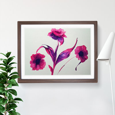 Magical Watercolour Flowers - Framed Print