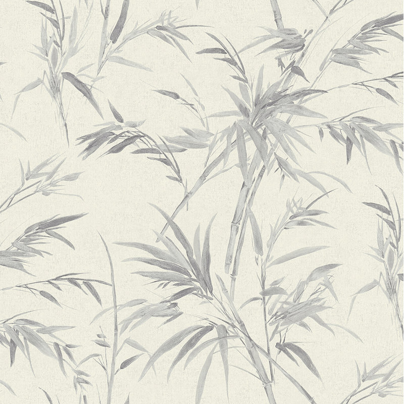 Rouleau de papier peint L 33 pi x l 21 po Tamara, Gris / Ivoire