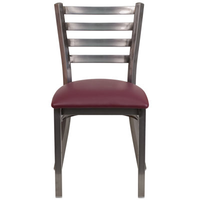 Kendall Clear Coated Ladder Back Metal Restaurant Chair