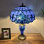 Lampe de table Simonson Tiffany avec abat-jour et base en verre coloré de style baroque et lavande -670900439-637330096