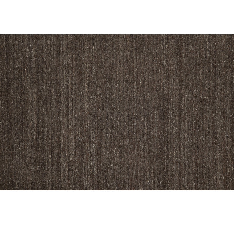 Textural Hand Knotted Wool Striped Area Rug, Rectangle 9' x 12'