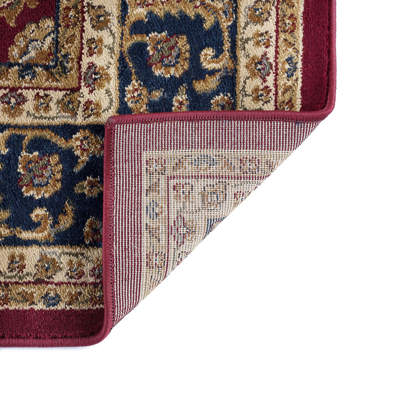 Tapis oriental rouge / bleu marine Clarence, Octogone 5 pi 3 po