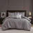7 PCS Queen Comforter Set Grey-128367437