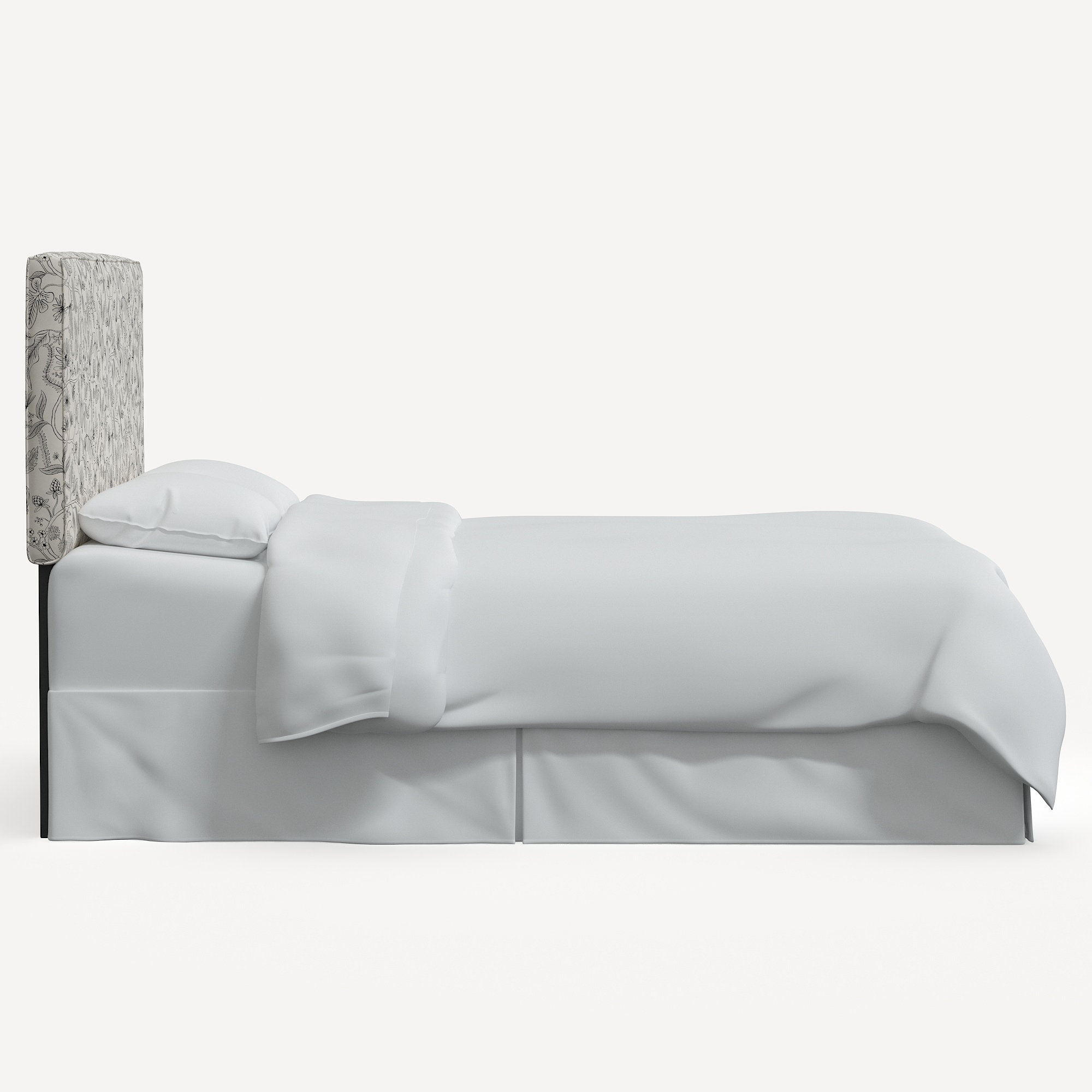 Elly Headboard, Rpc Aviary Black & Cream Linen, King