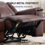 Ensemble de salon inclinable manuel en cuir véritable 3 pièces-133002660