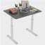 Bureau d'étude réglable adapté aux enfants et aux adultes, bureau à domicile multifonctionnel réglable en hauteur, design compact, dimensions du bureau: 60 cm x 80 cm, cadre blanc, plateau gris.-1302909383-1302909380