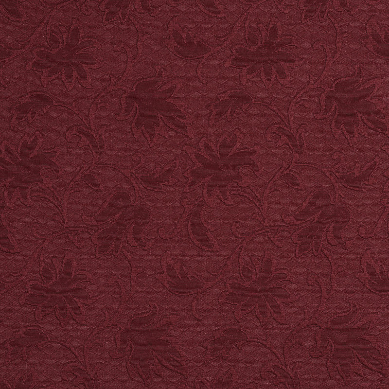 Tissu floral matelassé, Rouge