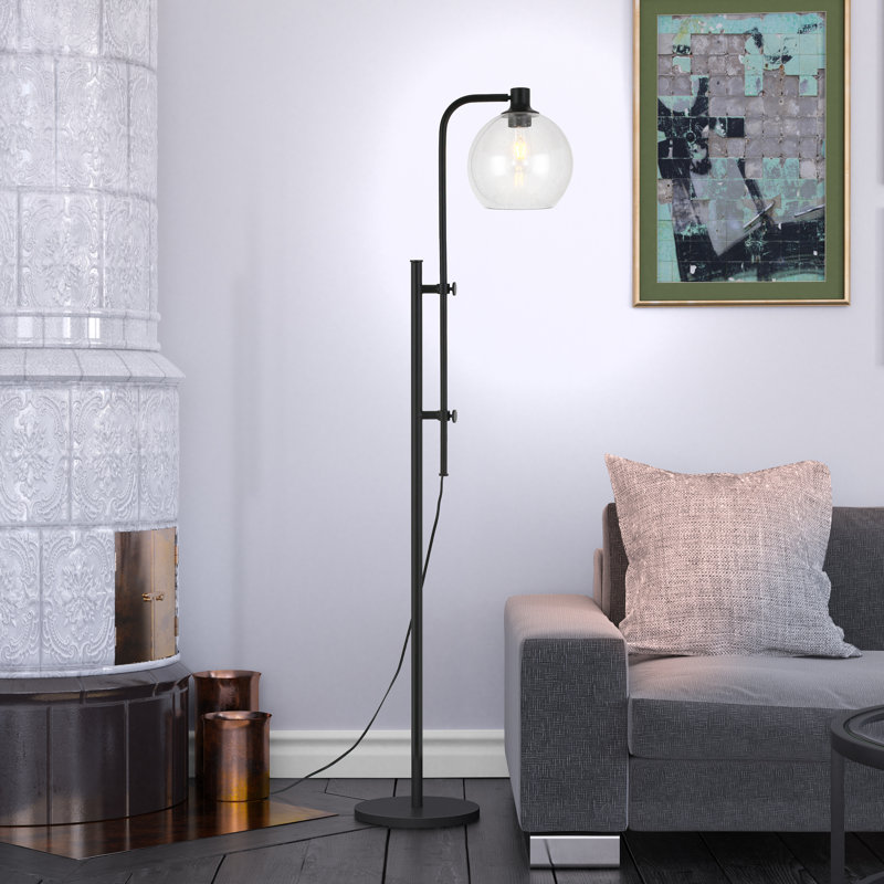 Jullianna 68'' Task Floor Lamp, Clear, Blackened Bronze
