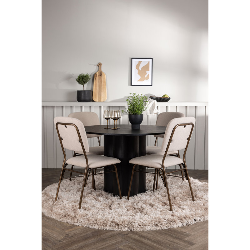 Hampston 4 - Person Dining Set, Black