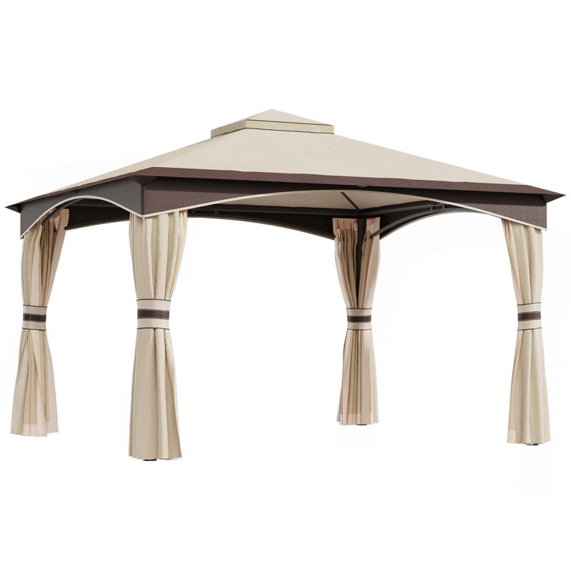 Pavillon de jardin avec moustiquaire et moustiquaire Outsunny