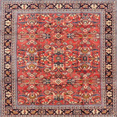 Tapis traditionnel rouge / noir
