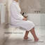 Siège de douche rabattable Preston l 20 po x P 14 po en blanc et acier inoxydable brossé